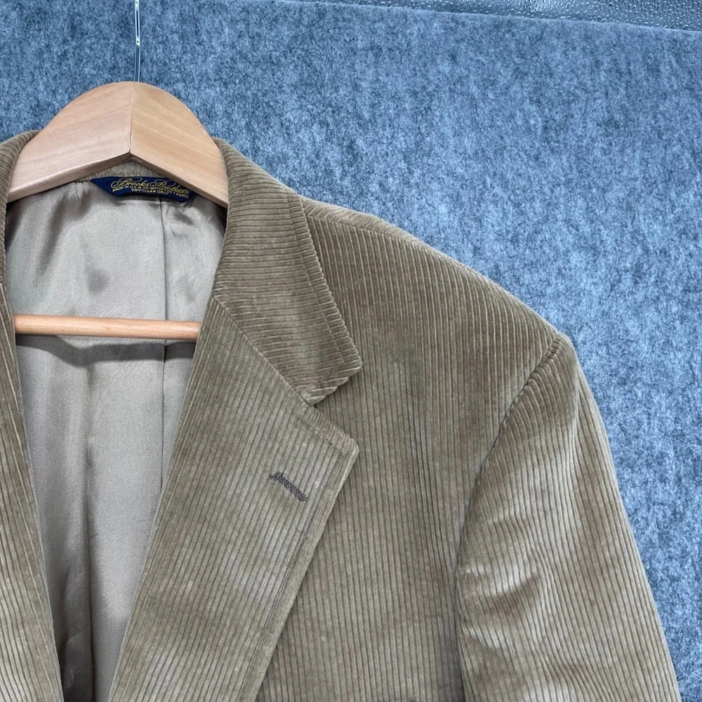 Brooks Brothers Corduroy Blazer Mens 44R Sport Coat Two Button Made in USA